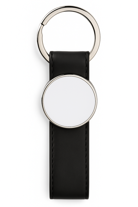 Zwart Lederen Sleutelhanger 3,2 x 10,2 cm Blanco Sleutelhanger voor Sublimatie Gepersonaliseerde Sleutelhanger van Leer