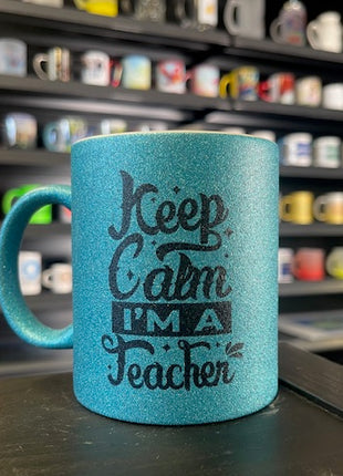 330 ml (11oz) Glitter Mok Blauw voor sublimatie