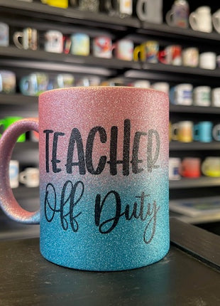 330ml (11oz) Glitter Mok Roze/Blauw voor sublimatie