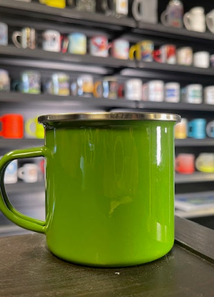 Emaillebecher 360ml Grün zur Sublimation