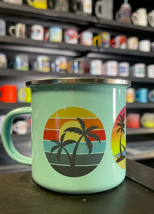 Emaillebecher 360ml Mint zur Sublimation