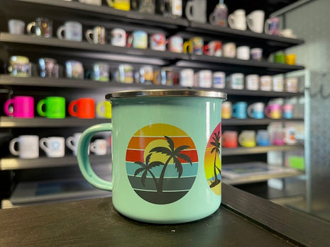 Emaille mok 360ml Mint voor sublimatie