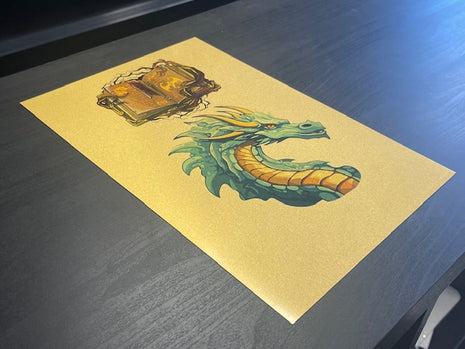 Aluminium plaat 20 x 30 cm  Goudglans voor sublimatie