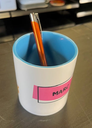 Ceramic Pen Holder Blue for Sublimation