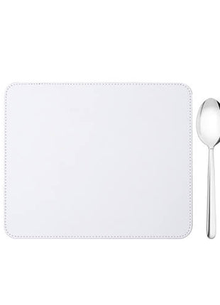PU Leren Placemat 23 x 19 cm Wit voor sublimatie