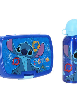 Disney Stitch Lunchset – Broodtrommel & Drinkfles – Blauw