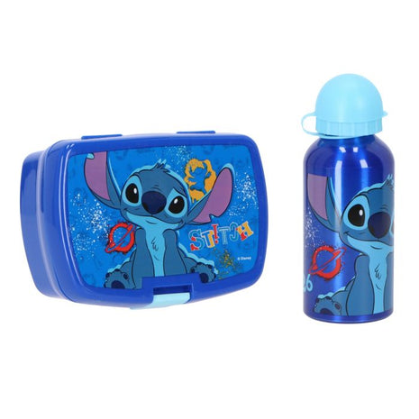 Disney Stitch Lunchset – Broodtrommel & Drinkfles – Blauw
