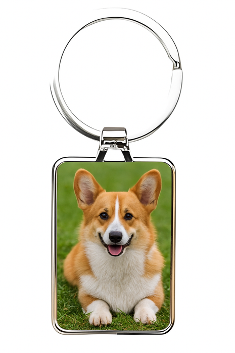 Metalen Sleutelhanger Rechthoek  3x7,5 cm Blanco Sleutelhanger voor Sublimatie Bedrukking Gepersonaliseerde Sleutelhanger