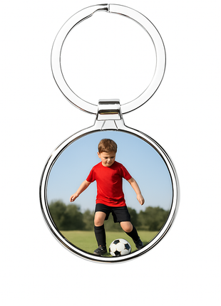 Metall Schlüsselanhänger Rund – 7x4 cm Schlüsselanhänger für Sublimationsdruck Personalisierter Schlüsselanhänger Rohling