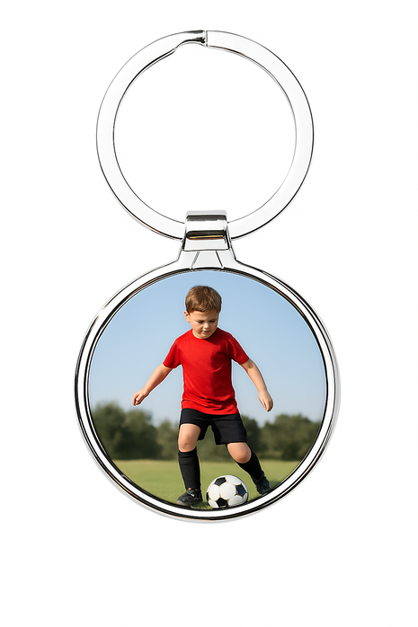 Metalen Sleutelhanger Rond – 7x4 cm Sleutelhanger voor Sublimatie Bedrukking Gepersonaliseerde Sleutelhanger Blanco