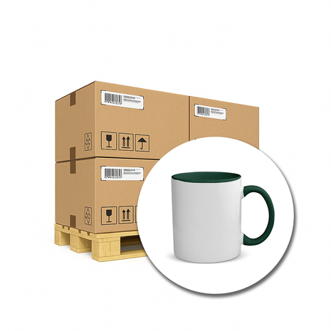 330ml (11oz) Duo Color Mok Donkergroen 36x voor sublimatie