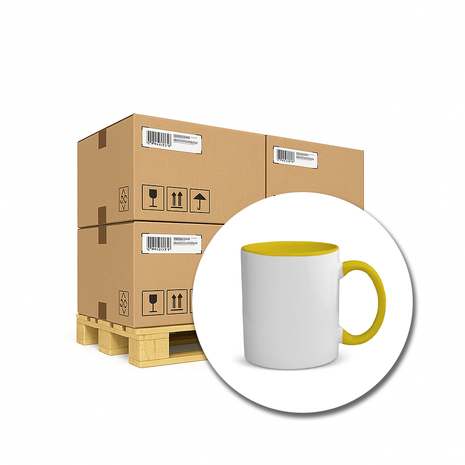 330ml (11oz) Duo Color Mok Geel 36x voor sublimatie