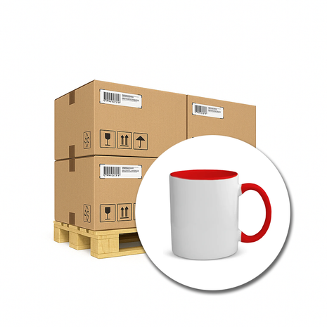 330ml (11oz) Duo Color Mok Rood 36x voor sublimatie