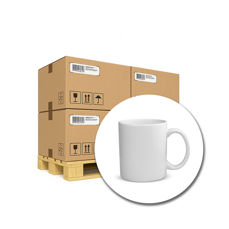 Sublimatie Mok Wit Glans 330ml (11oz) – Doos van 36 Stuks | Hittebestendig & Hoge Kwaliteit