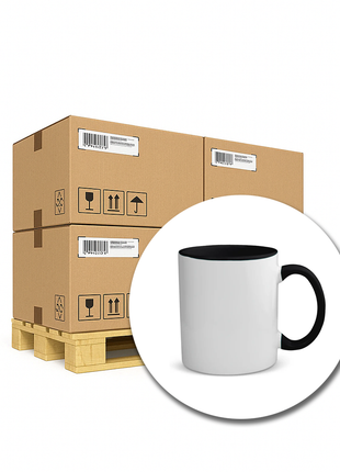 330ml (11oz) Duo Color Mok Zwart 36x voor sublimatie