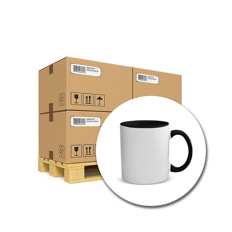 330ml (11oz) Duo Color Mok Zwart 36x voor sublimatie