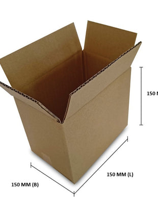 Kartons, einwellig, 150 x 150 x 150 mm, braun