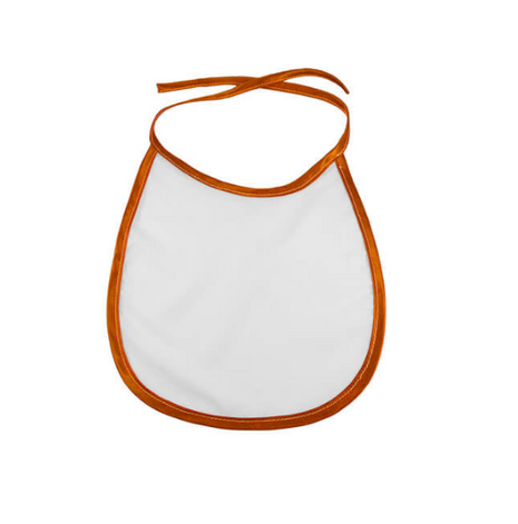 Microvezel Slabbetje met oranje bies voor sublimatie