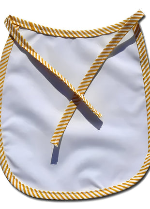 Lätzchen mit gelb gestreiftem Besatz zur Sublimation