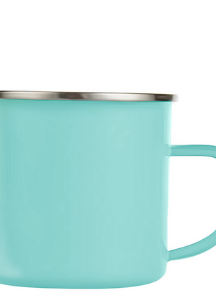 Emaillebecher 360ml Mint zur Sublimation