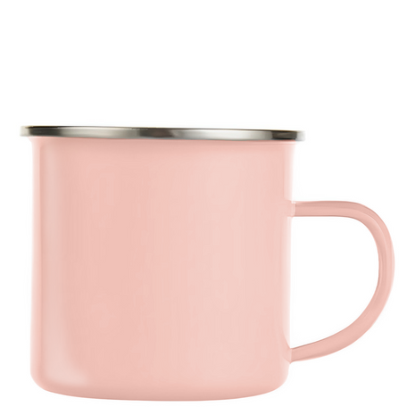 360ml Emaille Sublimatie Mok – Koraal Kleur – Sterk & Licht – Perfect voor Outdoor of Cadeaus