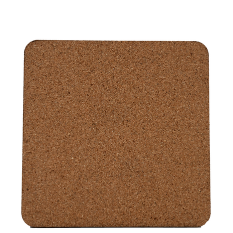 Untersetzer quadratisch aus Pappe und Kork glänzend zur Sublimation