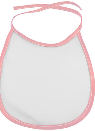 Mikrofaser-Lätzchen mit rosa Besatz zur Sublimation