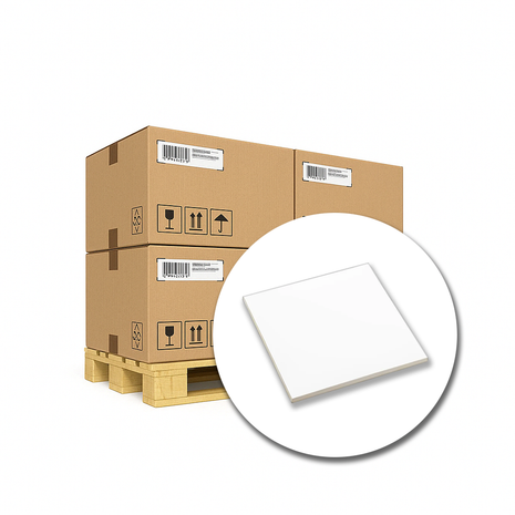 Keramische Tegel 15x15cm Wit Glanzend voor sublimatie  48x