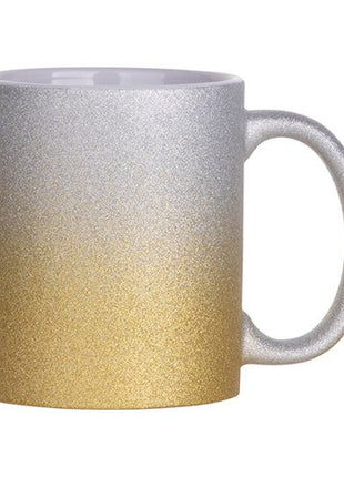 330ml (11oz) Glitter Mok Zilver/Goud voor sublimatie