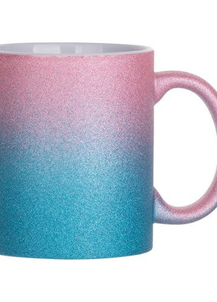 330ml (11oz) Glitter Mok Roze/Blauw voor sublimatie