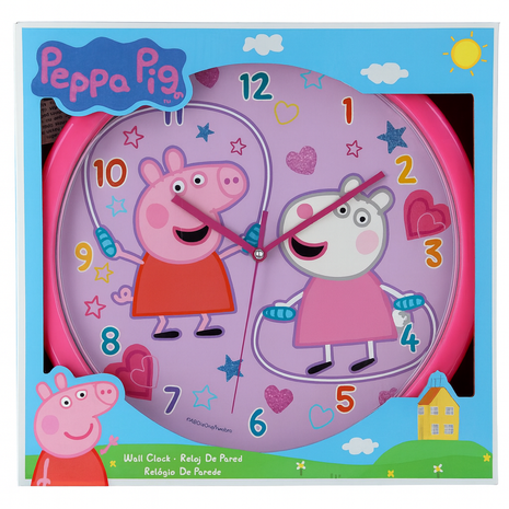 Peppa Pig Wandklok – Roze – 25 cm