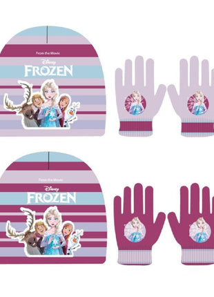 Frozen Mütze mit Handschuhen – Lila – Einheitsgröße