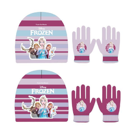 Frozen Muts met Handschoenen – Paars – One Size
