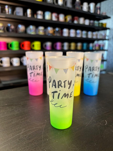 90ml (3oz) Frosted Shotglaasje Gradient Groen voor sublimatie