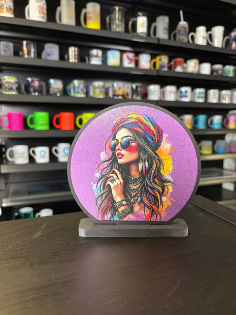 Houten fotolijst Rond met MDF inleg voor sublimatie