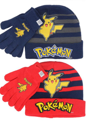 Pokémon-Mütze mit Handschuhen – Blau – Einheitsgröße
