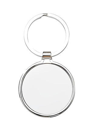 Metalen Sleutelhanger Rond – 7x4 cm Sleutelhanger voor Sublimatie Bedrukking | Gepersonaliseerde Sleutelhanger Blanco