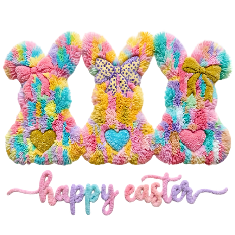 Dtf Print Pasen Drie Konijnen