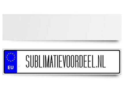 Kentekenplaat voor sublimatie