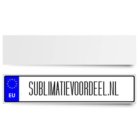 License plate for sublimation 