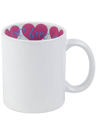 300ml (10,14oz) Mok met I Love You binnenkant voor sublimatie