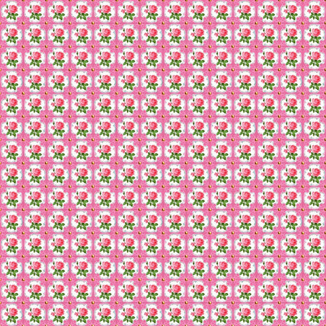 Vaessen Creative • CoCo-ton katoen stof 45x50cm so cute roze bloemen motief