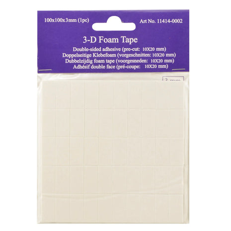 Vaessen Creative • 3D Foam tape 3mm (10x20mm) 50stuks