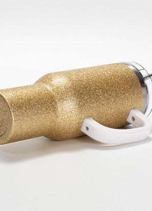 1200 ml RVS Glitter Sublimatie Tumbler Goud met Rietje