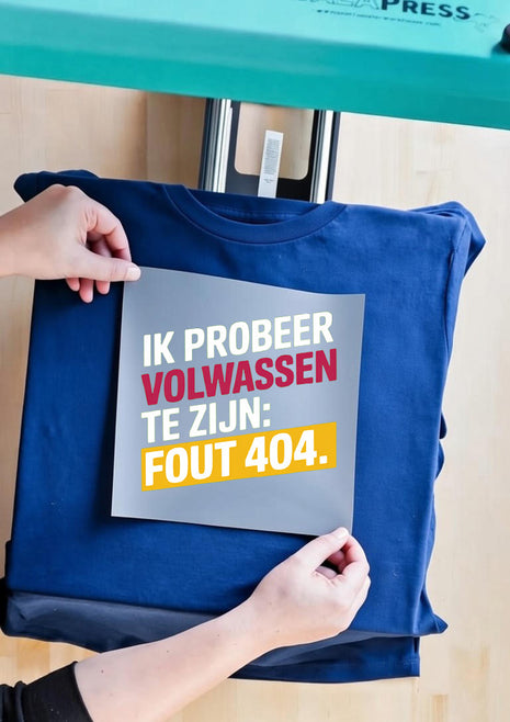 DTF Transfer – Ik probeer volwassen te zijn: fout 404