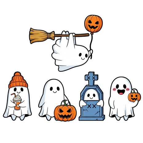 Dtf Print Ghost Family