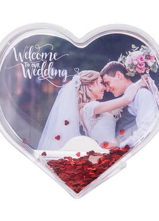 Snow globe heart for sublimation
