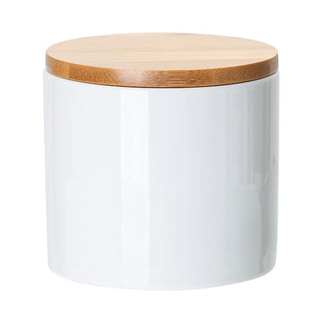 Ceramic container 480ml bamboo lid for sublimation 