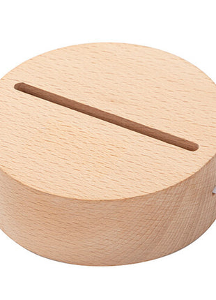 Houten LED lamp basis rond voor sublimatie