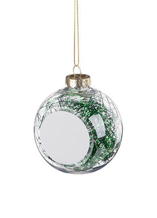 Kerstbal Engelenhaar groen voor sublimatie
